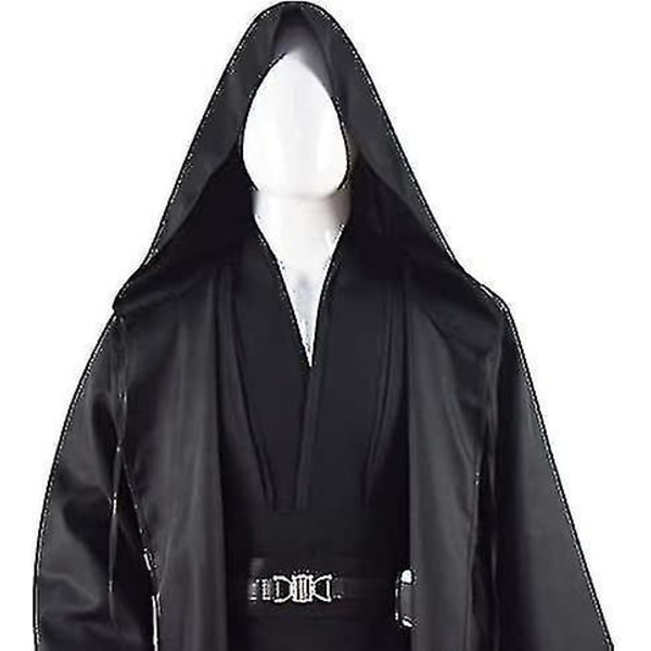 Ycy-vuxen tunikadräkt för jedi-outfit Skywalker Halloween Cosplay-dräkt Hooded Robe Cloak Full Set Uniform Tre versioner Brown Medium