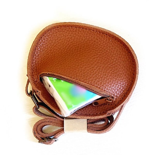 Björnryggsäck vinter barn flickor söt pojke mode cross body messenger mini läderväska pu läder axelväska barn Khaki s