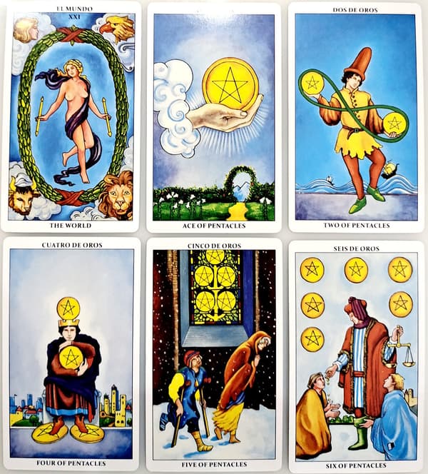 Spanska Smith-Waite Tarot Deck Divination Cards