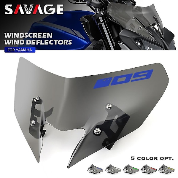 Vindruta för Yamaha Mt-09/sp Fz-09 2017-2020 18 19 Vindruta Pare-brise Motorcykel Vindskydd Mt-09sp Mt09 Fz09 Mt Fz 09 MT-09 Red