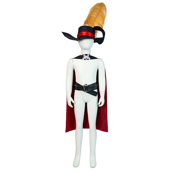 Anime Film Puss In Boots PUSS Vuxna Barn Cosplay Kostym Kappa Hatt Bälte Dräkt Katt PUSS Full Kostym Halloween Kostym Kids 150 Black hat