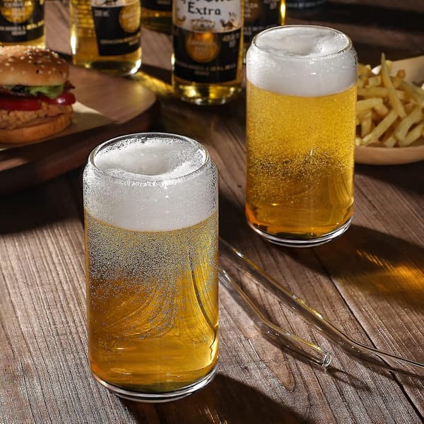 Flkwoh dricksglas med sugrör 4st set - 16oz burkformad G null none