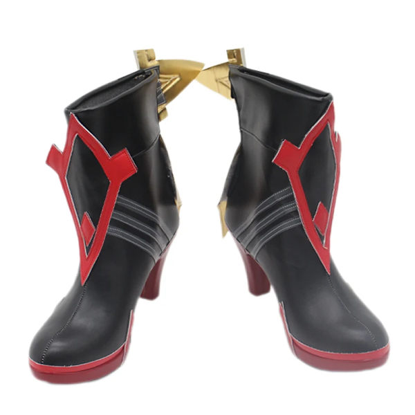 Genshin Impact Mavuika Cosplay Kostym Peruk Uniform Örhängen Solglasögon Pyro Archon Natlan Krigsgud Halloween Fest Kvinnor Prop L men shoes