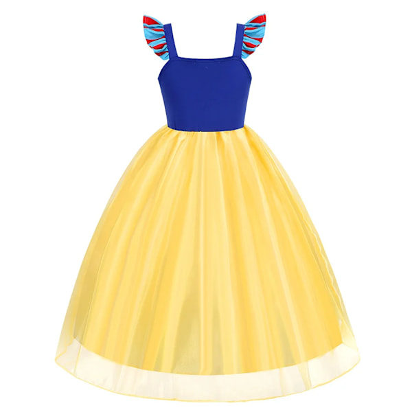 Inspirerad av Snövit flickor Fancy Maxi klänning sommar kläder Disneyland resa prinsessa Cosplay Frock småbarn casual Vestidos BALL GOWN 7-8T(140)