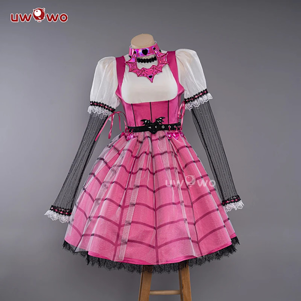 I LAGER UWOWO Monster High: Draculaura Cosplay Kostym Rosa Kostym Vampiree Kvinnlig Liten Djävul Cosplay Halloween Kostymer XL Dress