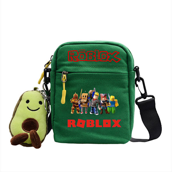 roblox axelväska - crossbody canvas väska - grön 4