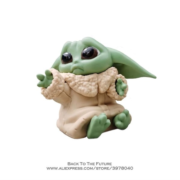 Disney Star Wars Toy Master 5-6cm Baby Yoda Darth Pvc Action Figur Anime Figurer Collection Docka Mini Toy Modell för barn C Black
