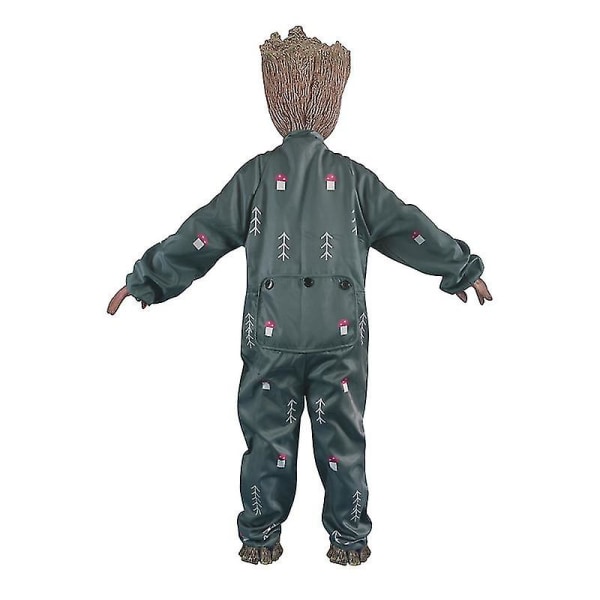 Kid Groot Costume Marvel Superhero Guardians Of The Galaxy I Am Groot Cosplay Kostym Jumpsuit Halloween kostymer för barn 110