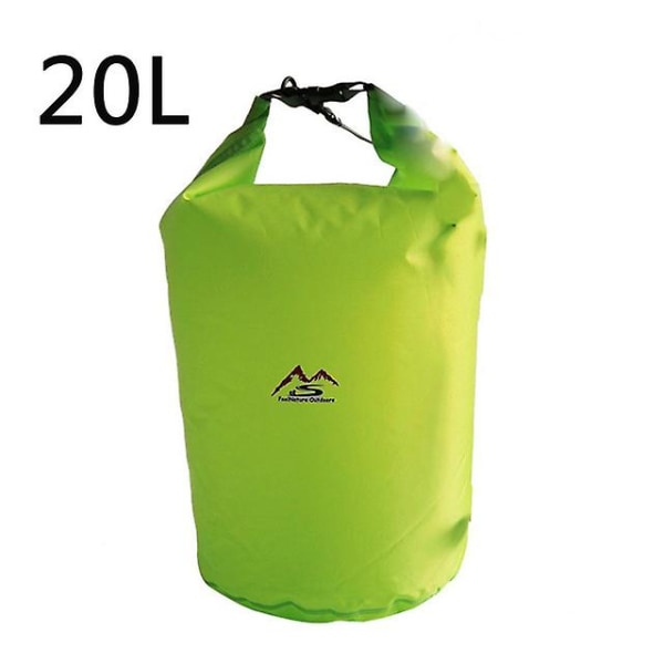 Utomhus torr vattentät väska torr väska säck Vattentät flytande torr väskor för båtliv Fiske Forsränning Simning 5l/10l/20l/40l/70 C Green-20L