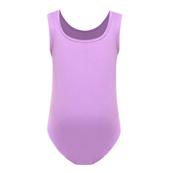 Flickor Barn Stitch Print Badkläder Ett stycke Tecknad Monokini Bikini Baddräkt Simdräkt 7-12 år Lila 7-8Y