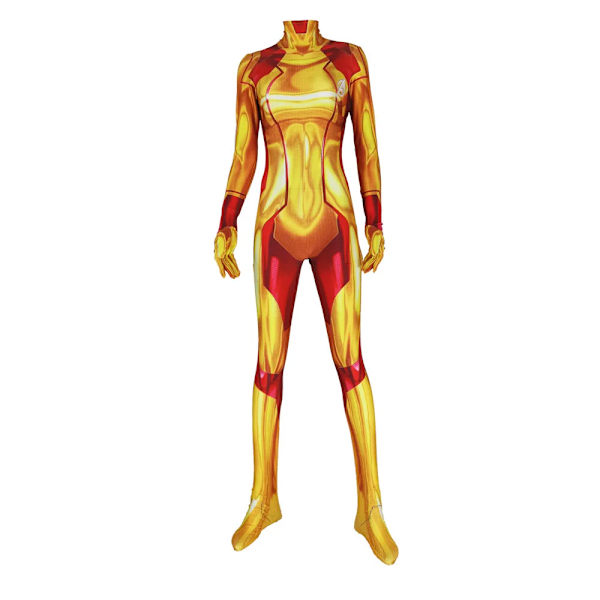 Hot Toys Galaxy Warrior Samus Zero Jumpsuit Cosplay Rollspel Jul Födelsedagsfest Onesies Set Kid M Black