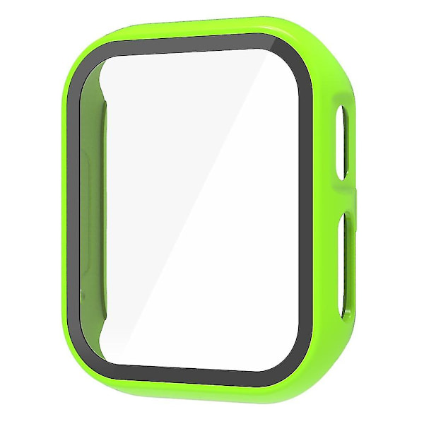 För Xplora X6 Play Full Edge-screen Protector Watch Bumper-shell Dammtät cover Lemon green