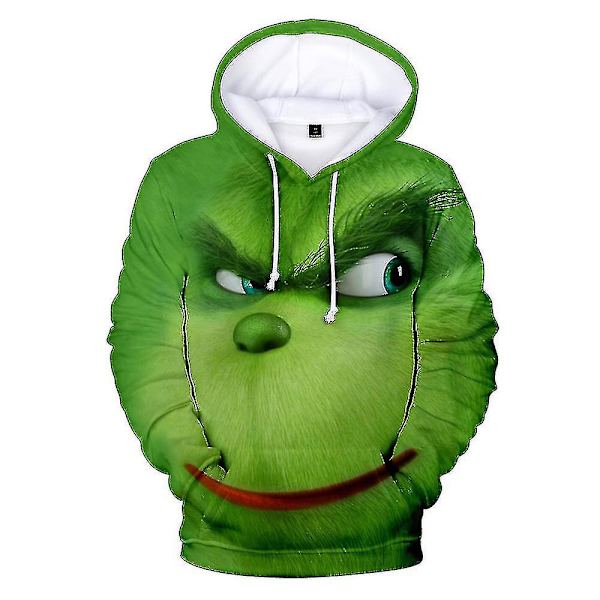 3d Grinch Hoodie Herr Kvinnor Casual Huvtröja Sweatshirt Vänner Xmas Present Style 4 S