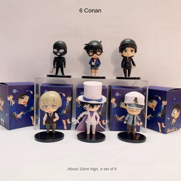 En uppsättning av Conan anime modell trendiga play blind box