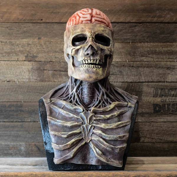 Läskig Walking Dead Zombie Huvud Skalle Dödsmask Latex Krypande Halloween Kostymfest Cosplay Horror Blodig Rekvisita Vuxen Full Ansikte Halloween Mask A