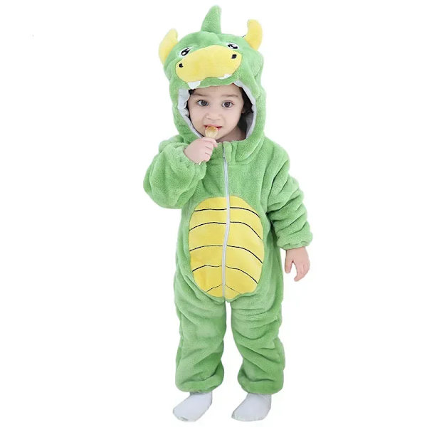 Unisex Baby Flannel Stitch Cosplay Romper Animal Onesie Kostym Huva Cartoon Outfit Suit 80(6-12M)-Anime movi 06