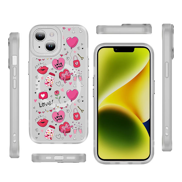 Creative Painted Pattern Matt Magsafe Magnetic Phone Case Lämplig för Iphone 15 Case och andra modeller Style H Transparent Ypcx0265
