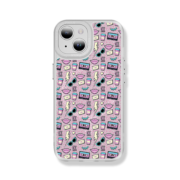 Creative Painted Pattern Frostat Hudvänlig Magsafe magnetiskt phone case Lämplig för Iphone och andra modeller Style E Transparent Ypcx0072