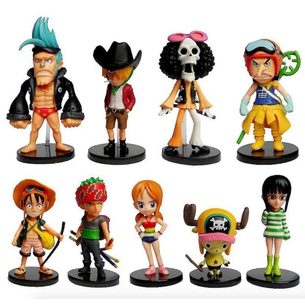 9pcs One Piece Luffy  Figure Toys