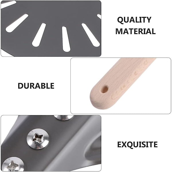Turning Peel Metall Pizza Peel Pizza Peel Pizza Pizza Svarvning Aluminium Pizza Spade Pizza Turner Pizza Perforerad Pizza Paddel För Bakning 8 P black