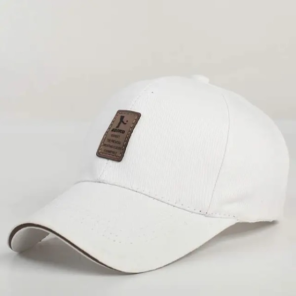 Sandwich Bill Dad Hats Herr cap med lapp Beige Brun Röd Svart Armégrön Vit Grå Khaki WHITE