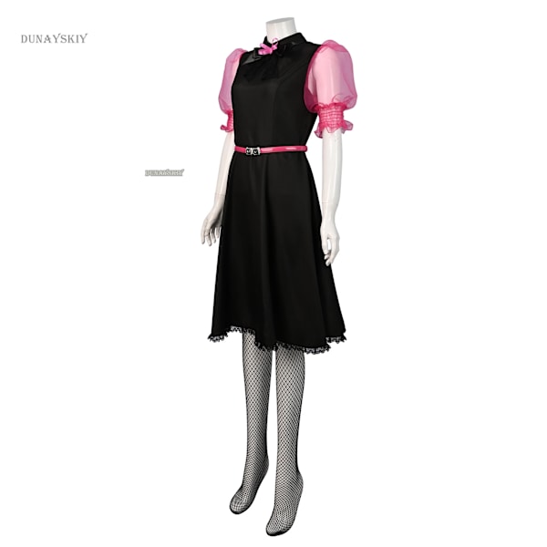 Filmmonster Cosplay Live-klänning Hög flicka Draculaura Cosplay-kostym Peruk Rosa klänning Halloween Kvinnor Fancy Roleplay Outfit S C1