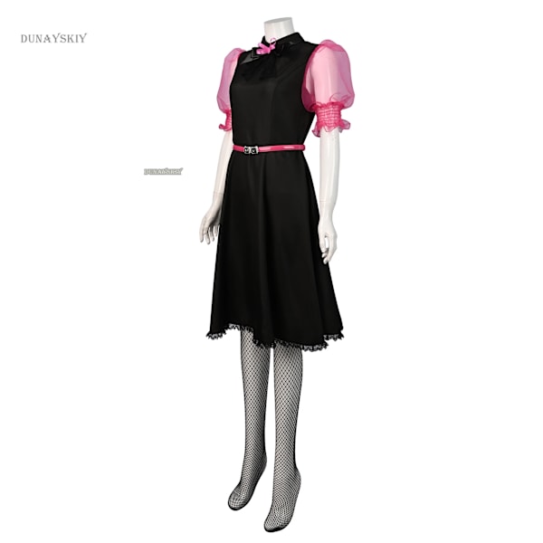 Filmmonster Cosplay Live Klänning Hög Tjej Draculaura Cosplay Kostym Peruk Rosa Klänning Halloween Kvinnor Fancy Rollspel Outfit XL W1