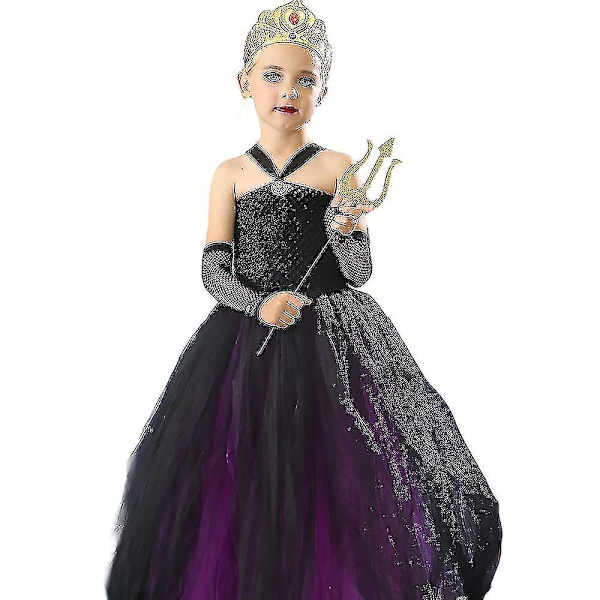2-12år Barn Flickor Ursula Cosplay Kostym Prinsessan Fest Fancy Dress Halloween Outfits-yvan 2-3 Years