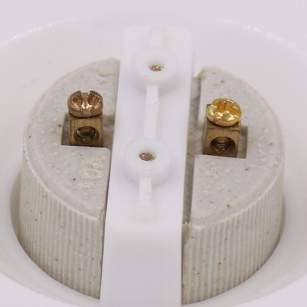 Led E27 Lampsockel, Keramisk E27 Sockel Och Plastsockel, E27 Vägguttag, Vit E27 Sockel Med Ring För Hall/tak/balkongbelysning null none
