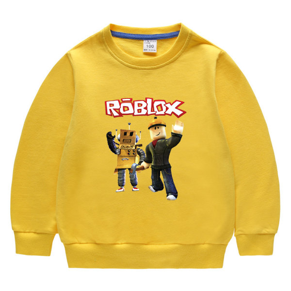 Roblox barntröja med rund hals - gul 110cm