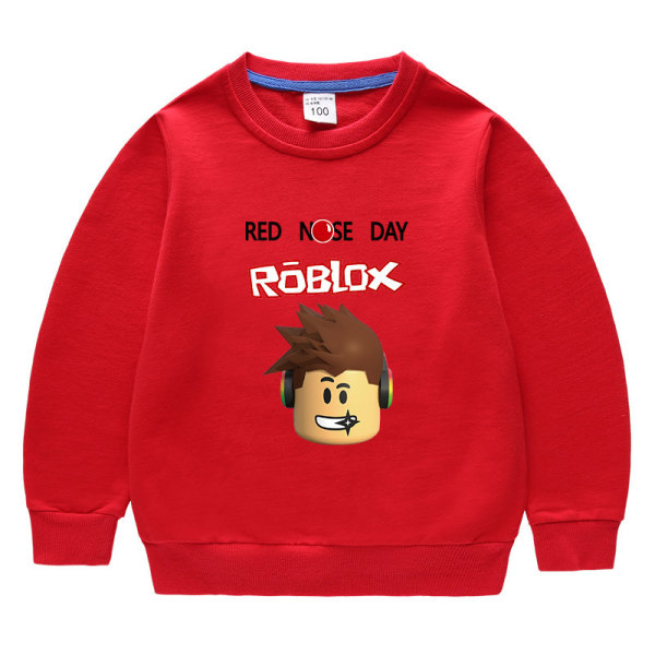 Barntröja Roblox-bottom skjorta-röd 90cm