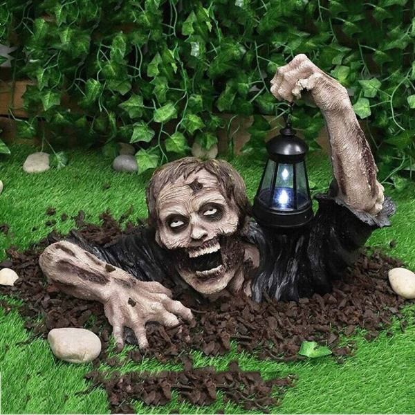 2021 kreativ halloween dekoration zombie skräck lykta staty