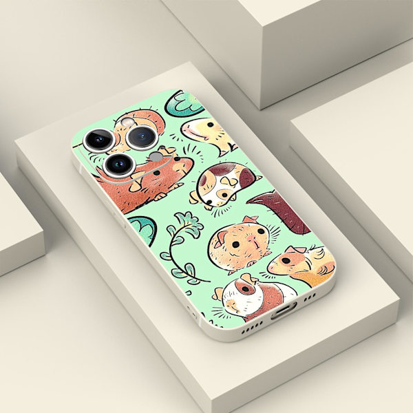 Creative Cartoon Tpu Gummi Stötsäkert Phone case För Iphone 15 Case Series Style F Svart Ypdt0488