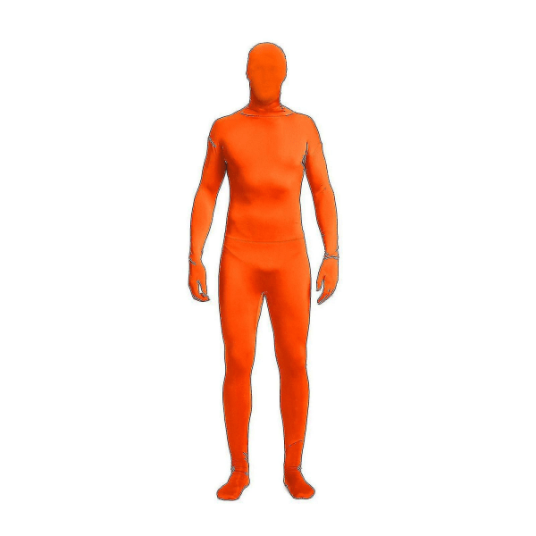 Helkroppsdräkt Unisex Spandex Stretch Vuxen Kostym Zentai Försvinnande Man Body Suit Hk Orange 170CM