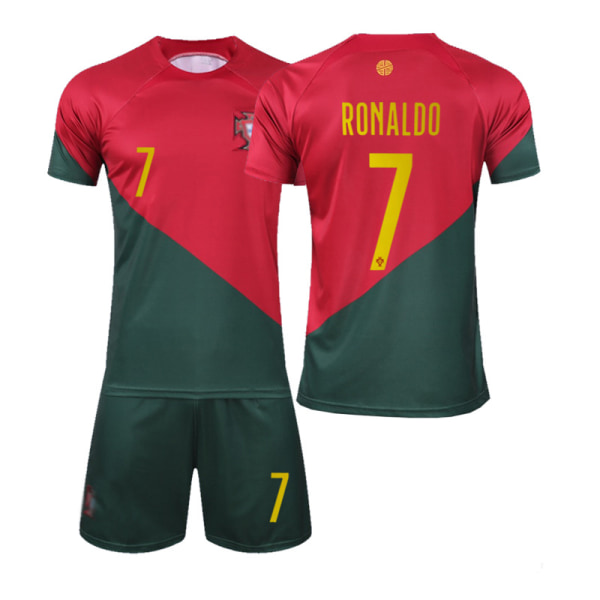 22-23 World Cup Rätt version Portugal Hem 7C Robinho nya strumpor Fotbollssats för vuxna barn 22-23 Portugal home old version 7 S #