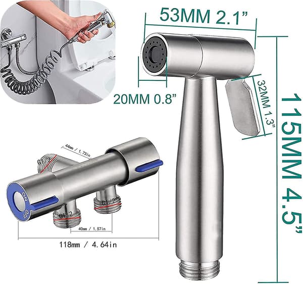 Bidé Spray Handdusch Bidé Toalett Bidé Spray Rostfritt stål Bidé Toalettspruta Bidé Spruthuvud För Bidé Kit Med Handdusch null none