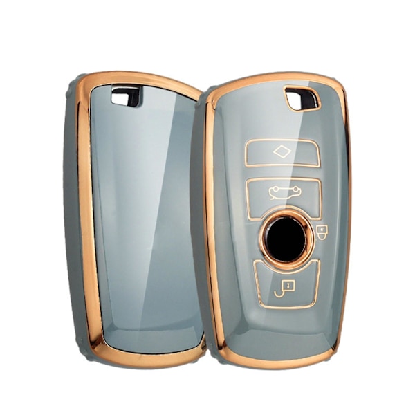 Tpu Gold Edge Design bil för nyckel till case för 320li 3/5/7 Series Gt528 Gray