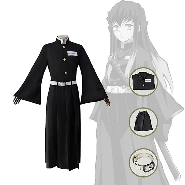 Anime Expo Tecknad karaktär Cosplay Kostym Demon Slayer Kochou Shinobu Kimetsu No Yaiba Tanjirou Nezuko Cosplay Kimono Wig V kids 100cm Tokitou Muichirou 1