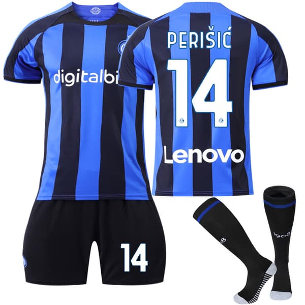 22 Inter Milan tröja  hemmaplan no. 14 Perisic tröja set L(175183cm)
