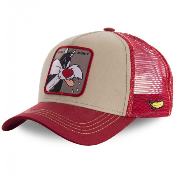 Cartoon Animal Baseball Hat Big Cat Khaki