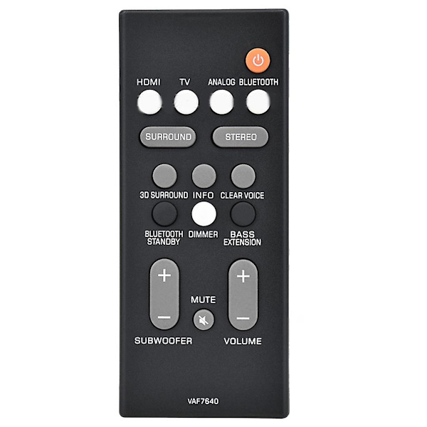 Sound Bar Remote Vaf764 för Ats1080 Yas108 Bluetooth-kompatibel kontroll null none