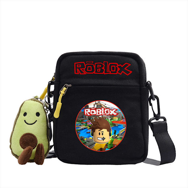 roblox axelväska - crossbody canvas väska - svart 5