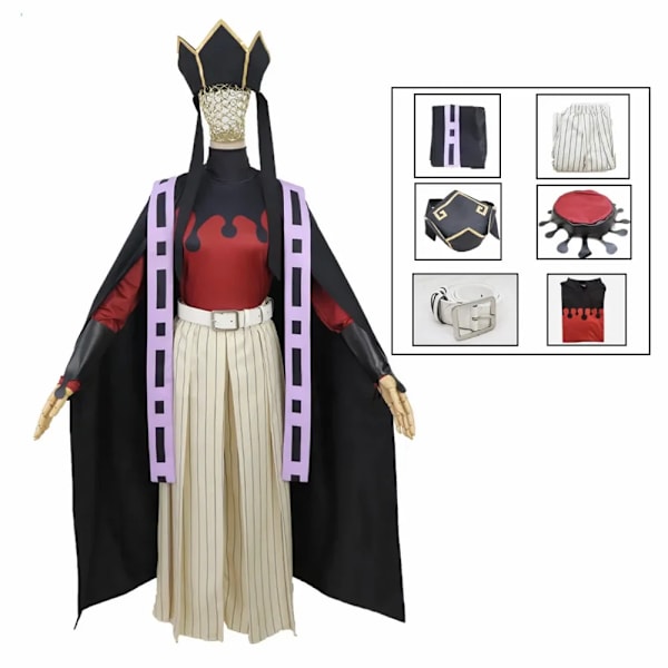 Douma Cosplay Kostym Anime Peruk Demon Slayer Slayers Douma No Yaiba Kimetsu Kläder Capa Hatt Peruk Peruk Full Kläder Set S A2 Only Costume