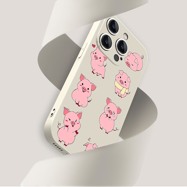 Creative Cartoon Tpu Gummi Stötsäkert Phone case För Iphone 15 Case Series Style B Vit Ypdt1632