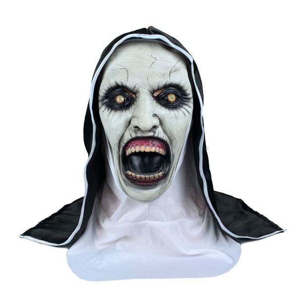 nunna mask halloween skräck skrämmande rekvisita