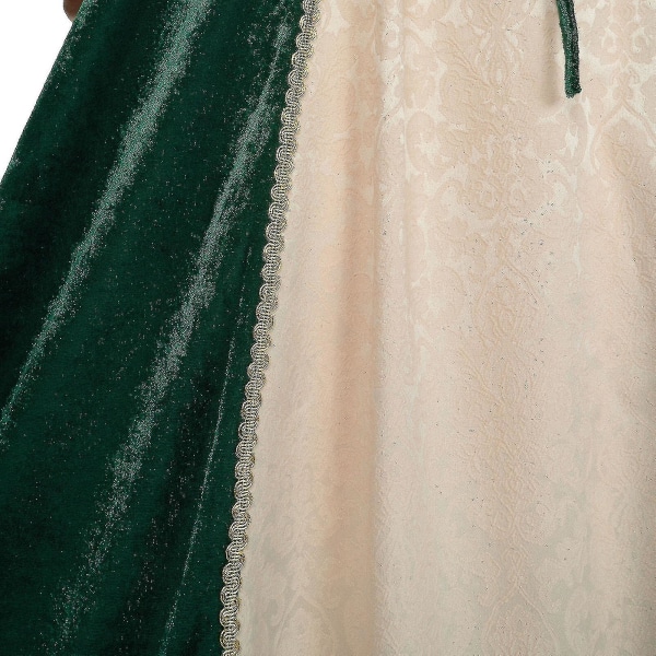 2023 Ny renässansdräkt Kvinnor Sammet Irländsk Klänning Medeltida Häxdräkt Victorian Faire Kostymer Green 2XL