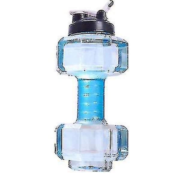 2,5 l Hantel Fitness vattenflaska, bärbar vattenkopp kan användas som fitness blue
