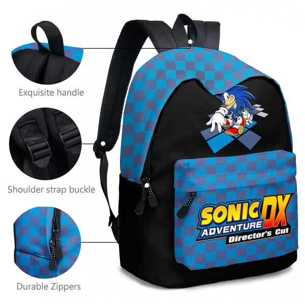 2022 Ny tecknad Sonic Anime Ryggsäck för män-c