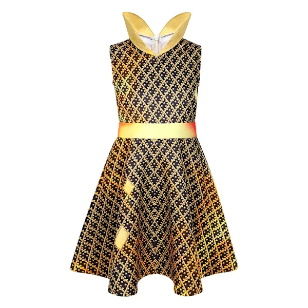 Disney Crazy Elemental City Cosplay Halloween Cos Animated Barnkalas Cosplay Vatten och eld element kläder Adult XS Dress