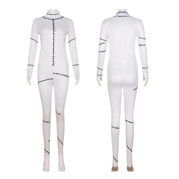 Halloween Nightmare Sally Cosplay Kostym Före Jul COS Outfit Kvinnor Klä Ut Karneval Fest Rollspel Kläder XL Only Wig